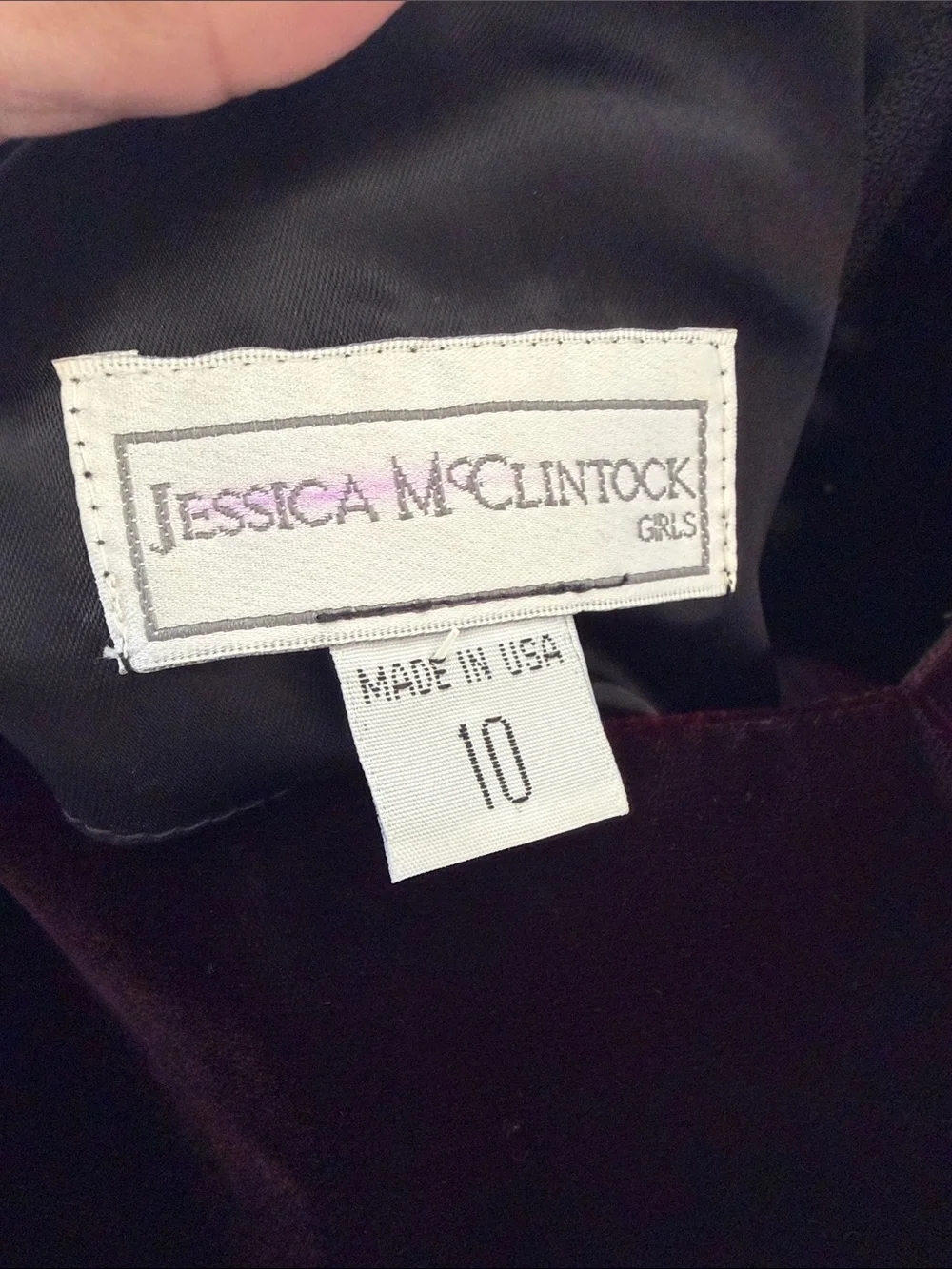 Jessica McClintock Velvet &‎ Tartan Holiday Dress in Black, Red, Green girls 10